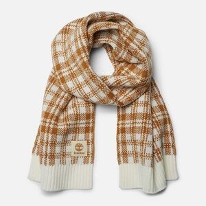 Timberland Mustard and Cream Knit Scarf